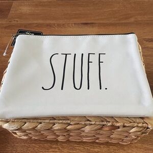 Rae Dunn Stuff zipper pouch 7"x10"